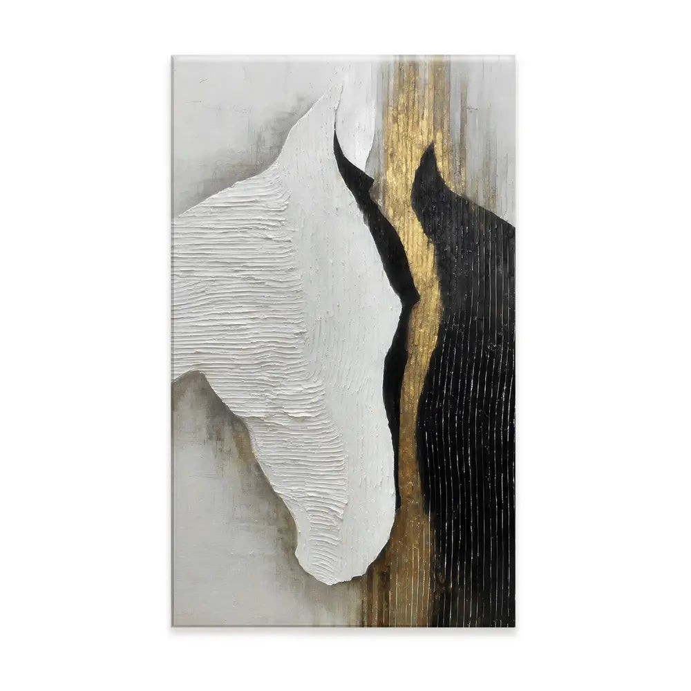 Black And White Horses Canvas Print Black And White Horses Canvas Print wall art product LSR Design Studio - Independent