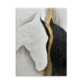 Black And White Horses Canvas Print Black And White Horses Canvas Print wall art product LSR Design Studio - Independent