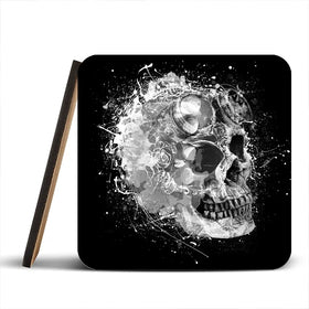 Black And White Skull Coaster Set Black And White Skull Coaster Set wall art product Aimee Linzi