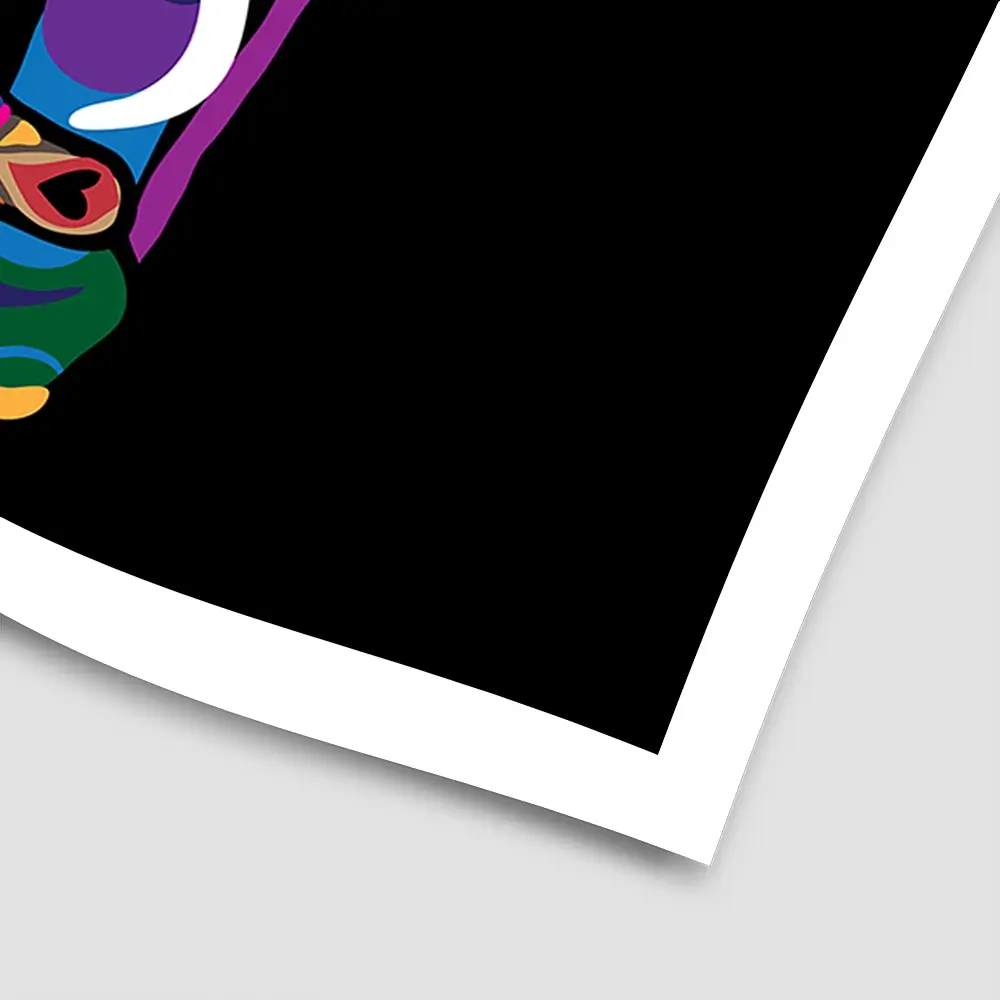 Black Colourful Elephant Square Art Print Black Colourful Elephant Square Art Print wall art product Denel / Shutterstock