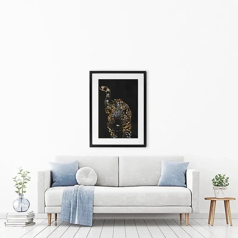 Black Jaguar Framed Art Print Black Jaguar Framed Art Print wall art product Sarah Manovski