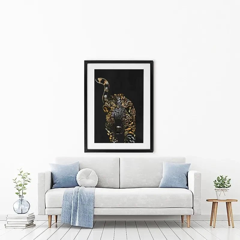 Black Jaguar Framed Art Print Black Jaguar Framed Art Print wall art product Sarah Manovski