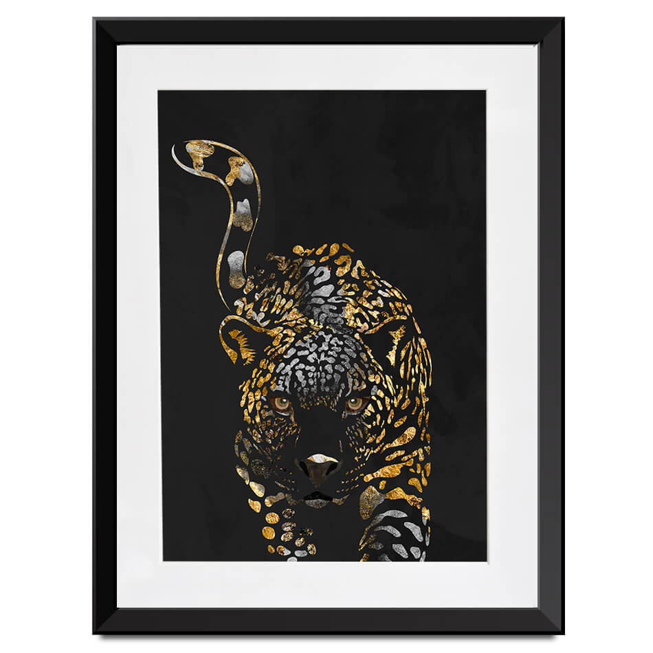Black Jaguar Framed Art Print Black Jaguar Framed Art Print wall art product Sarah Manovski