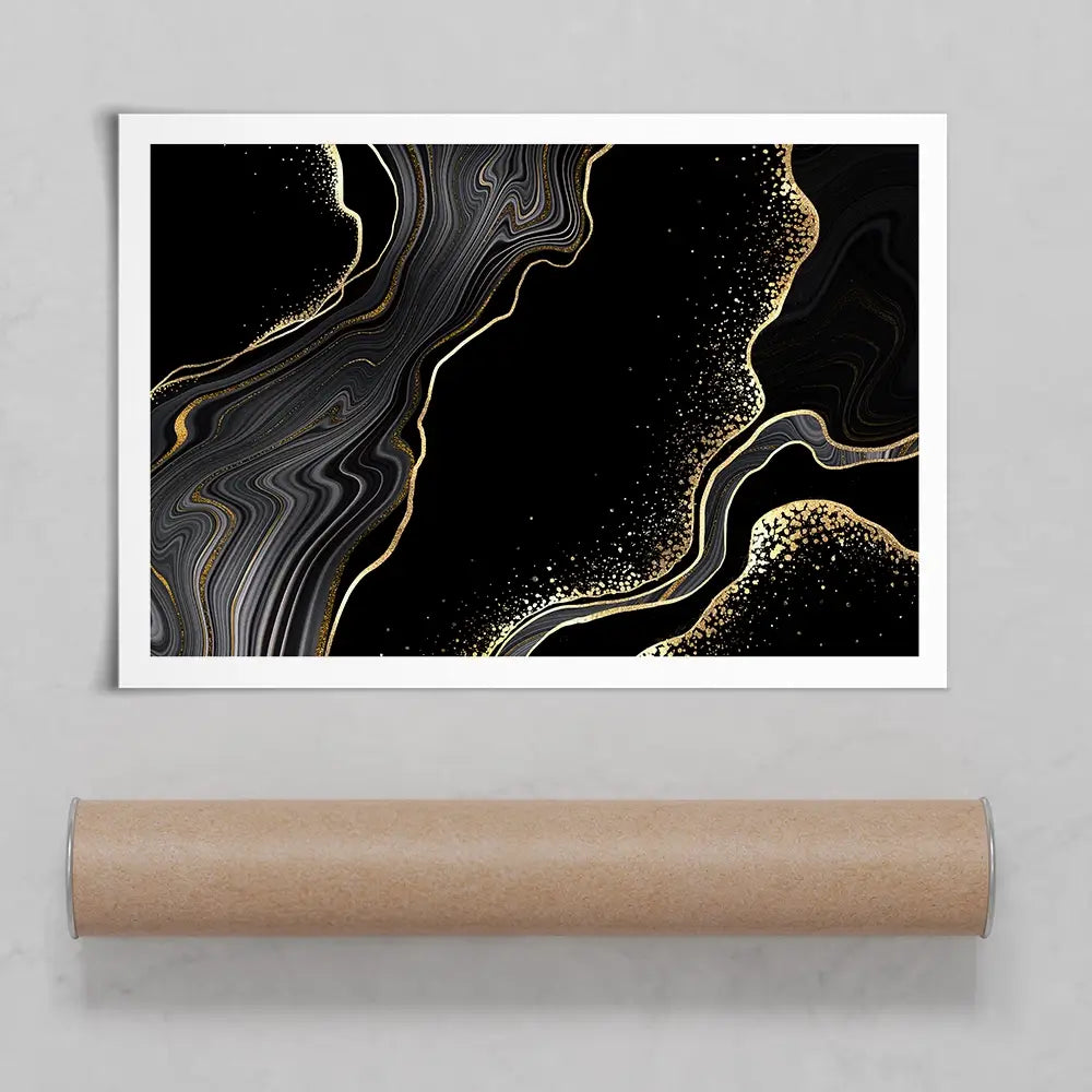 Black Marble Art Print Black Marble Art Print wall art product wacomka / Shutterstock