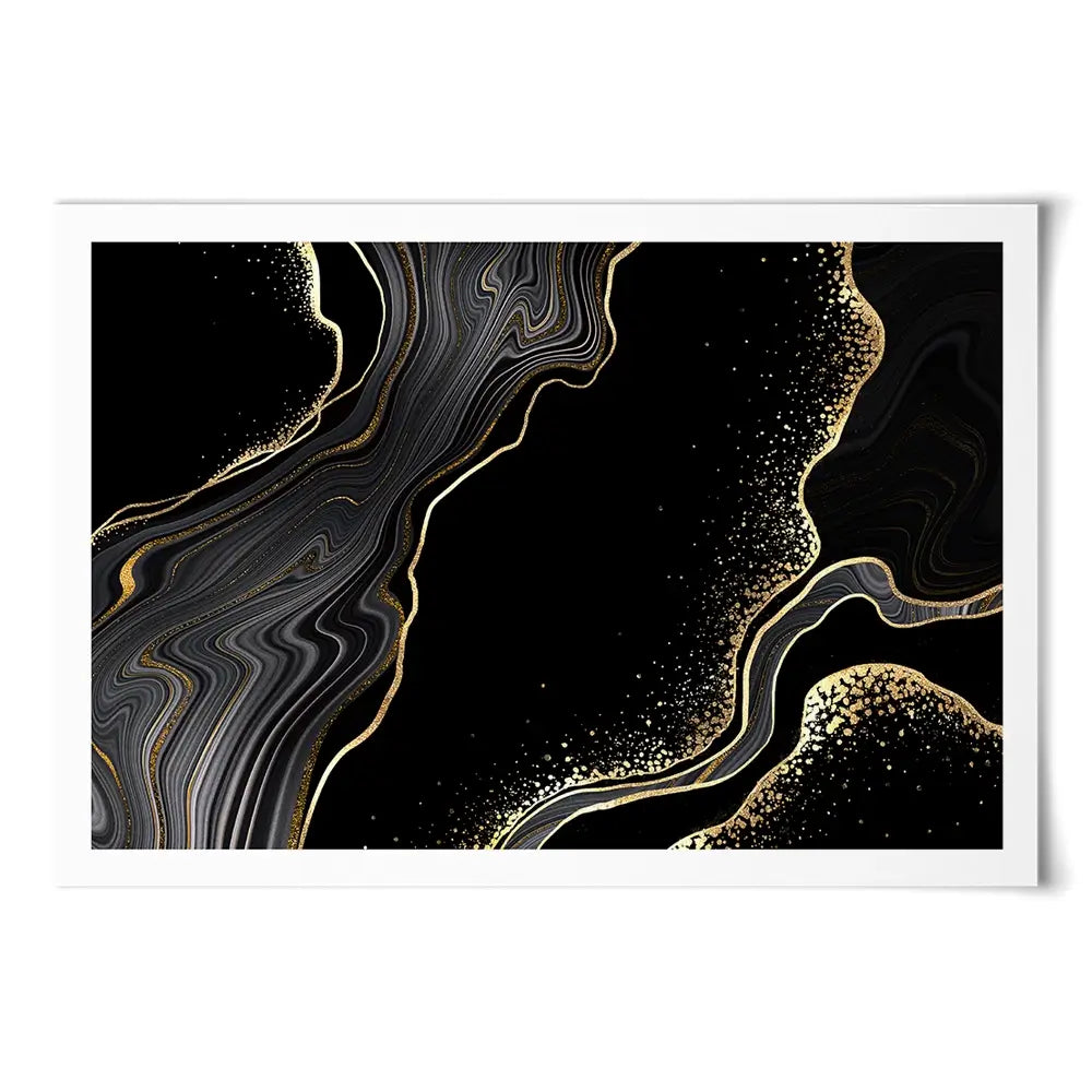 Black Marble Art Print Black Marble Art Print wall art product wacomka / Shutterstock