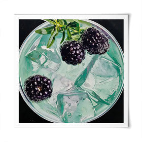 Blackberry And Elderflower Spritz Cocktail Square Art Print Blackberry And Elderflower Spritz Cocktail Square Art Print wall art product David Alexander Elder