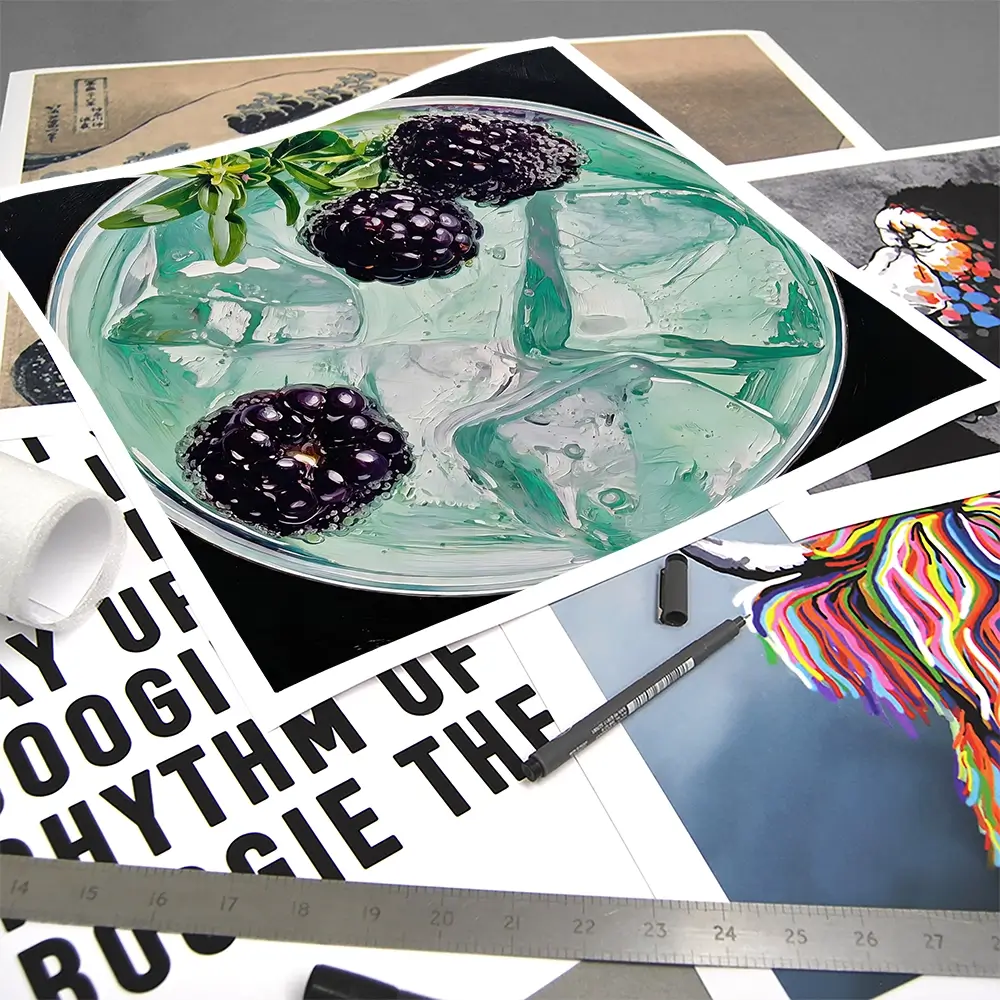Blackberry And Elderflower Spritz Cocktail Square Art Print Blackberry And Elderflower Spritz Cocktail Square Art Print wall art product David Alexander Elder