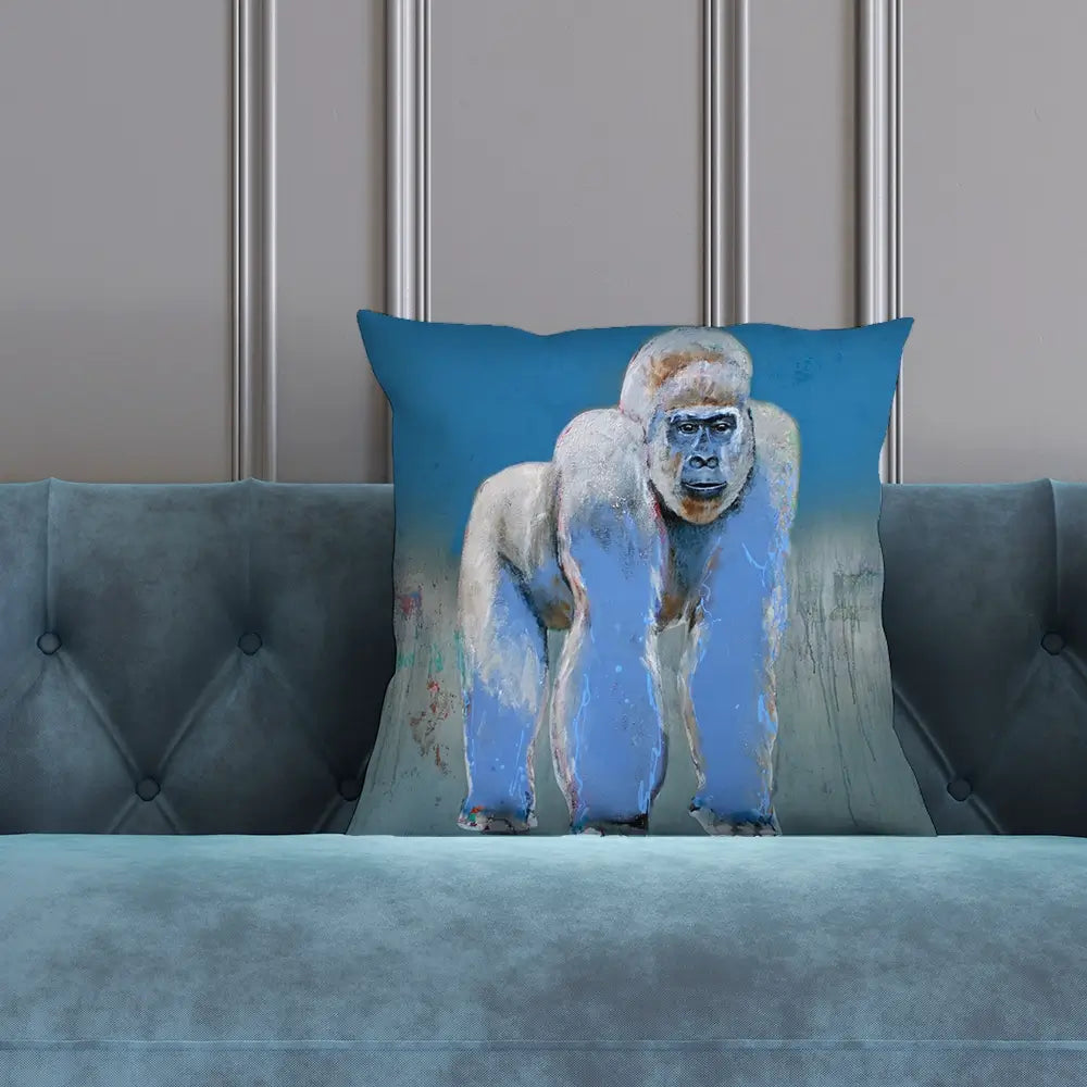 Bleu Monkey Cushion Bleu Monkey Cushion wall art product Studio Paint-Ing
