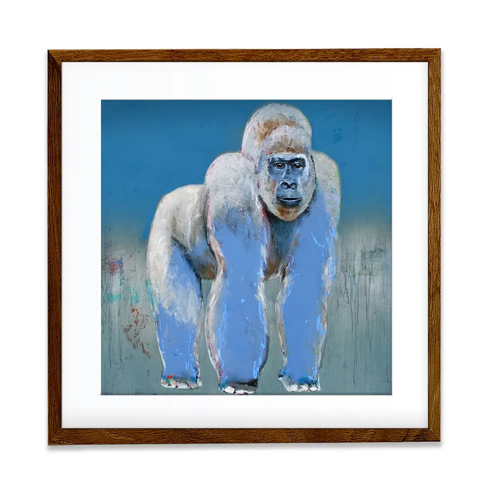 Bleu Monkey Square Framed Art Print Bleu Monkey Square Framed Art Print wall art product Studio Paint-Ing