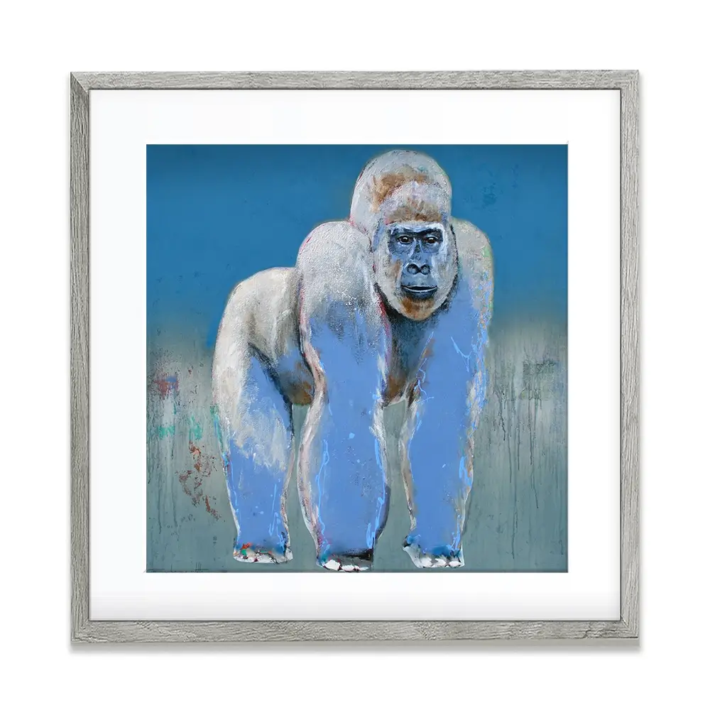 Bleu Monkey Square Framed Art Print Bleu Monkey Square Framed Art Print wall art product Studio Paint-Ing