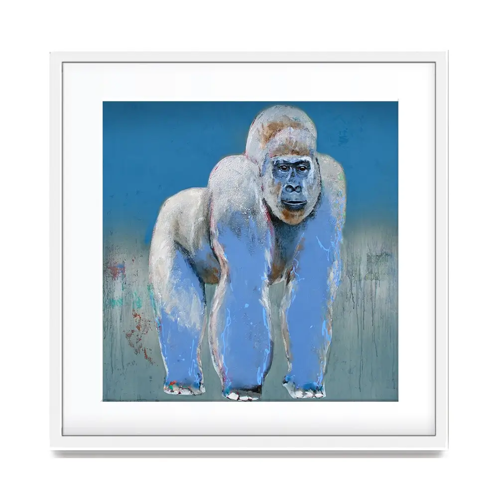 Bleu Monkey Square Framed Art Print Bleu Monkey Square Framed Art Print wall art product Studio Paint-Ing