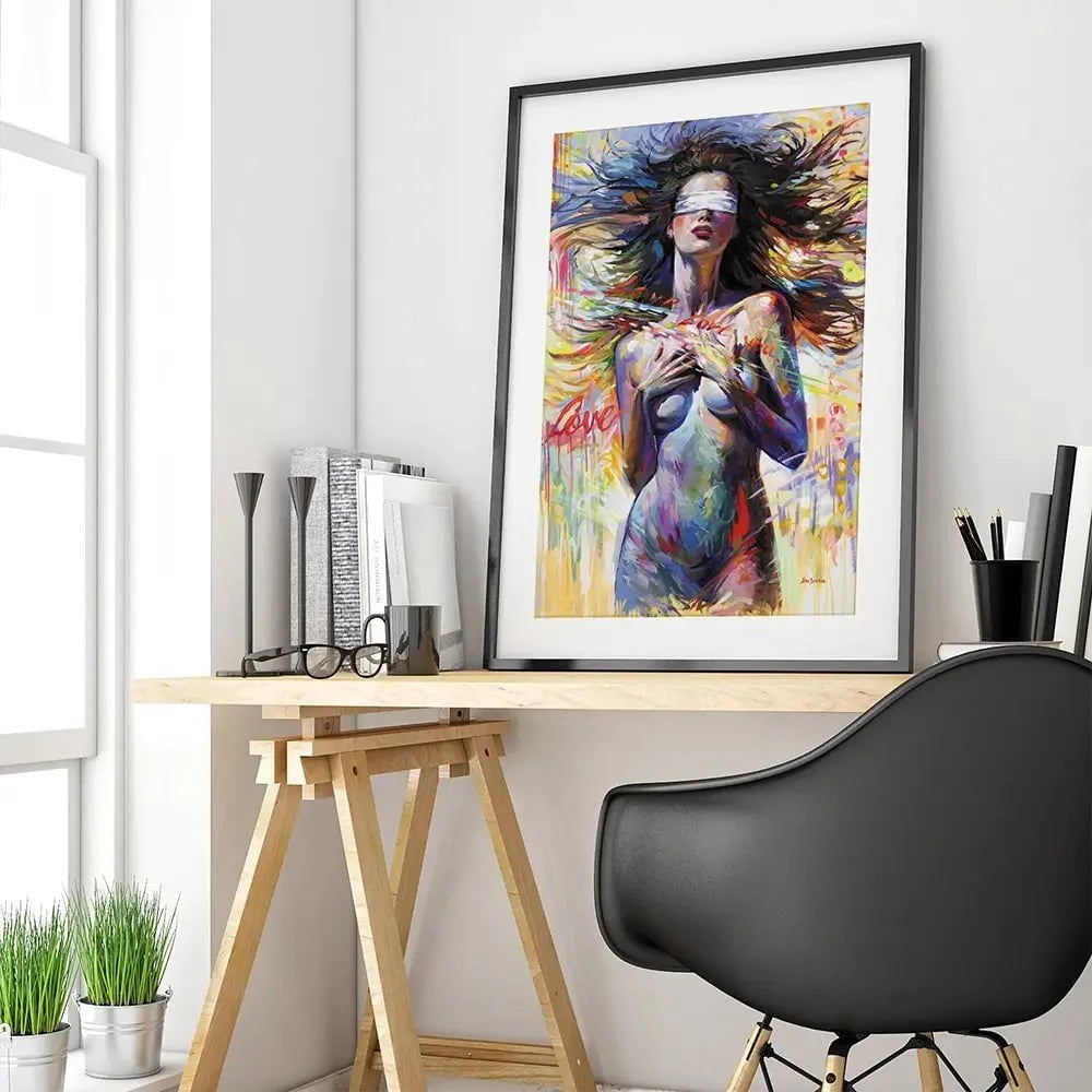 Blind Devotion Framed Art Print Blind Devotion Framed Art Print wall art product Leon Devenice