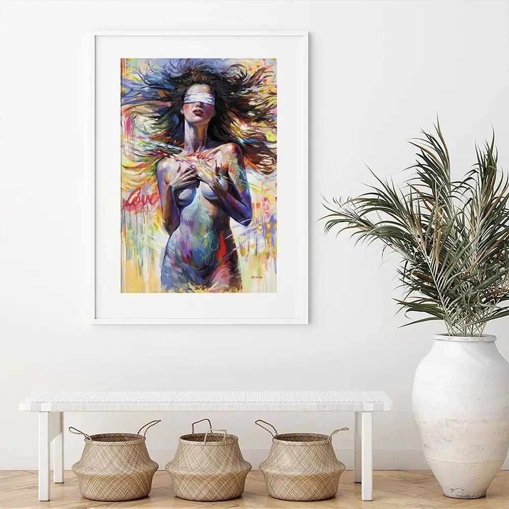 Blind Devotion Framed Art Print Blind Devotion Framed Art Print wall art product Leon Devenice