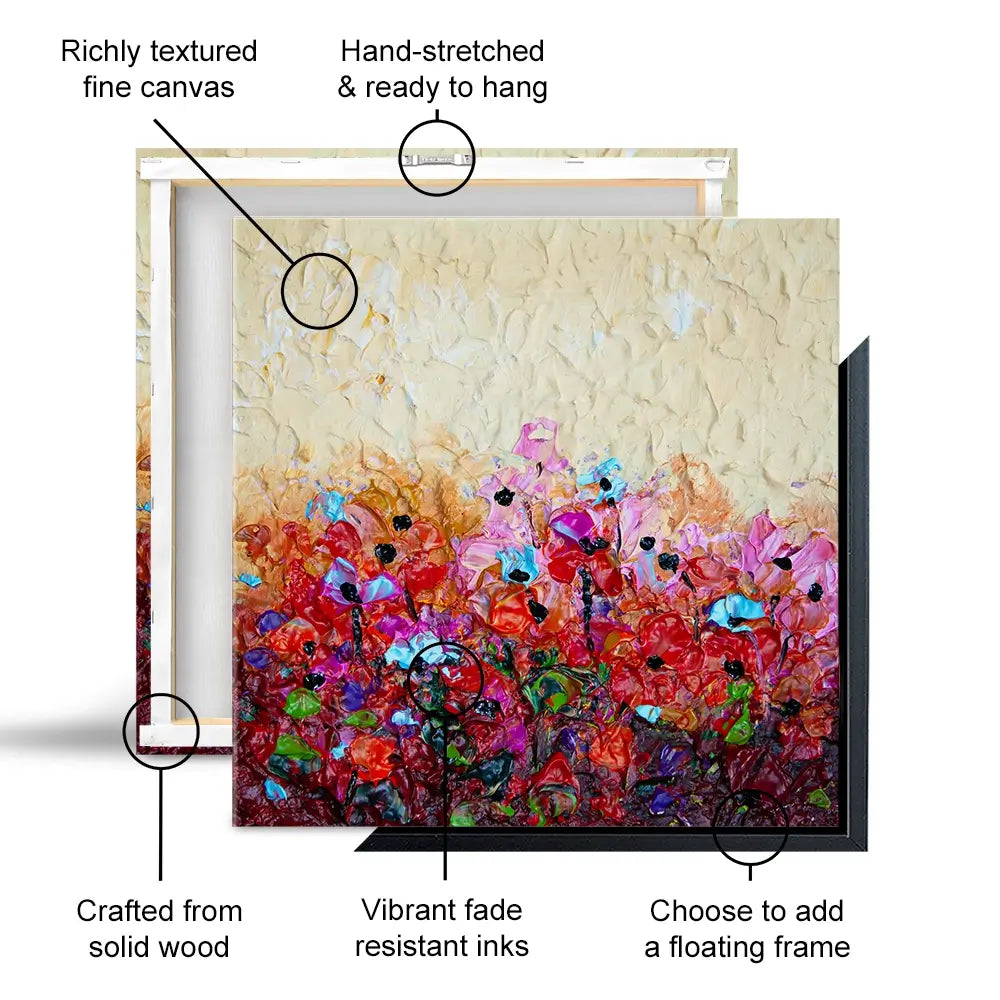 Bliss 2 Square Canvas Print Bliss 2 Square Canvas Print wall art product Osnat Tzadok