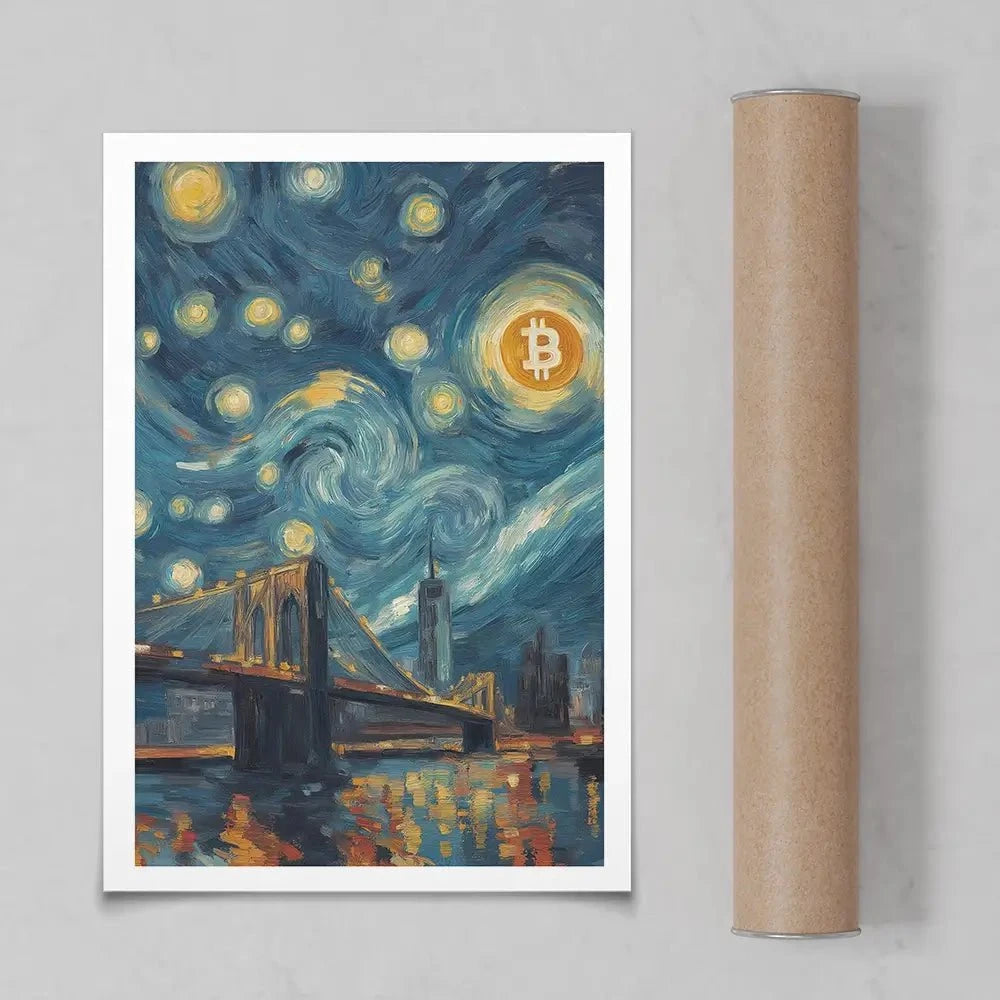 Blockchain Moonlight Art Print Blockchain Moonlight Art Print wall art product Svetlana Aleynikova