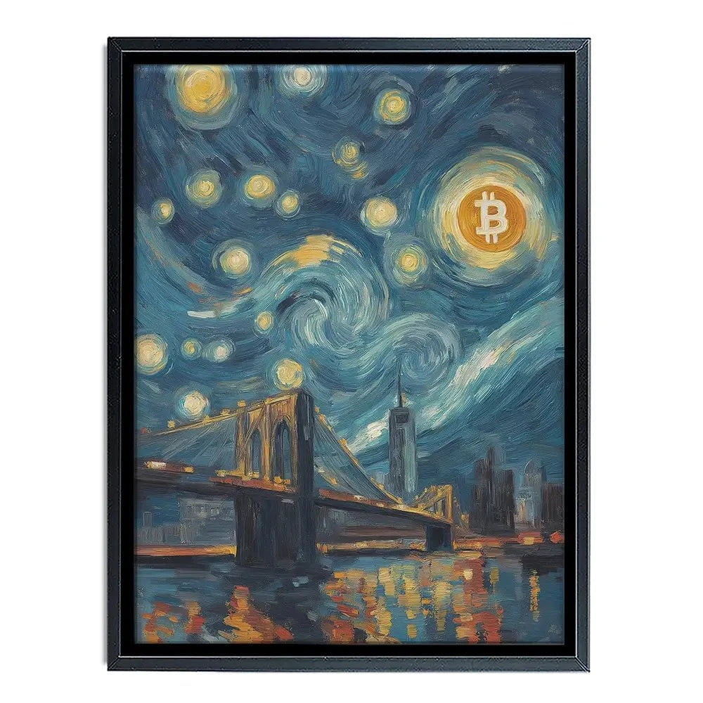 Blockchain Moonlight Canvas Print Blockchain Moonlight Canvas Print wall art product Svetlana Aleynikova