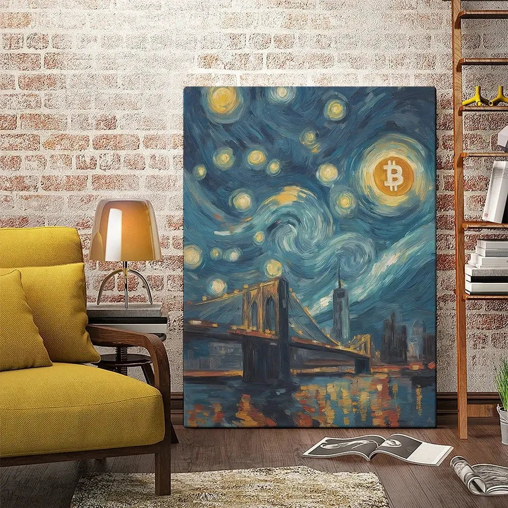 Blockchain Moonlight Canvas Print Blockchain Moonlight Canvas Print wall art product Svetlana Aleynikova