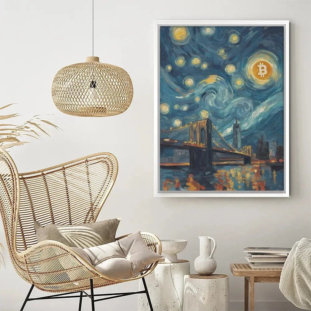 Blockchain Moonlight Canvas Print Blockchain Moonlight Canvas Print wall art product Svetlana Aleynikova