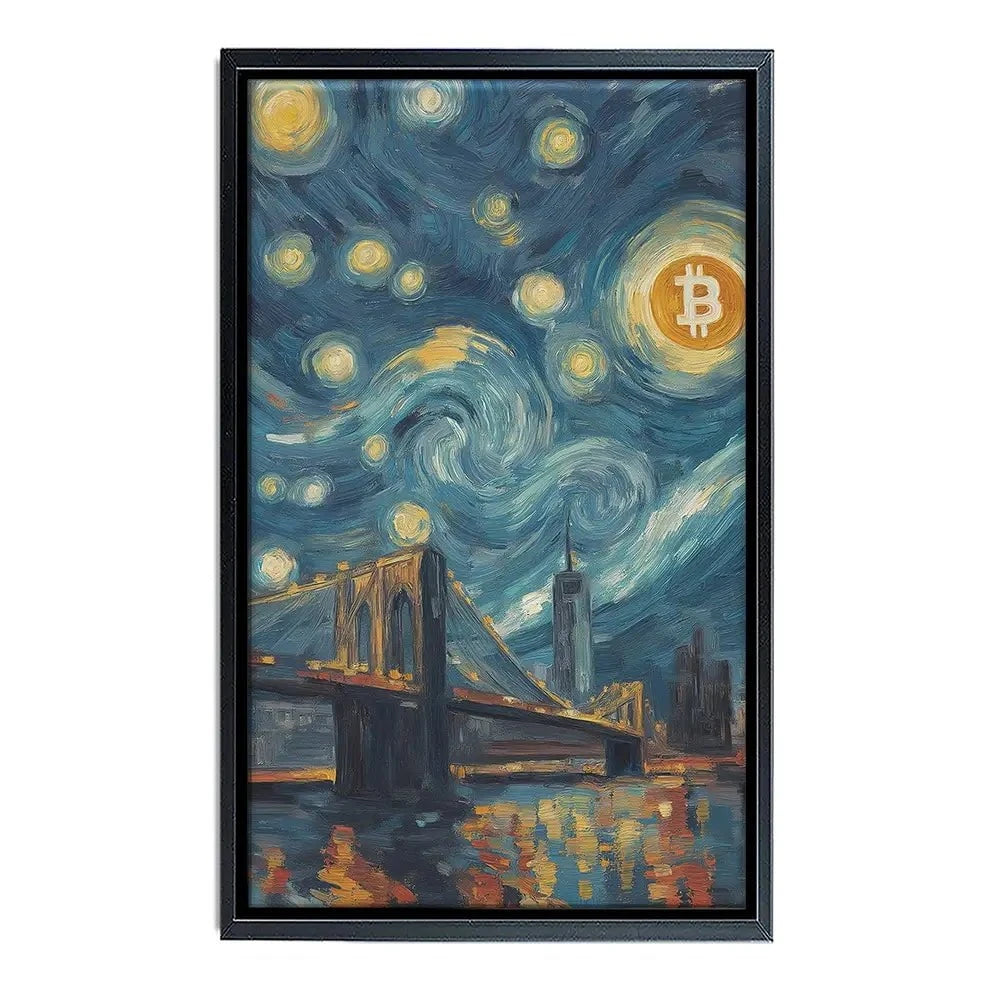 Blockchain Moonlight Canvas Print Blockchain Moonlight Canvas Print wall art product Svetlana Aleynikova