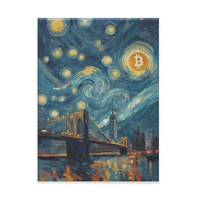 Blockchain Moonlight Canvas Print Blockchain Moonlight Canvas Print wall art product Svetlana Aleynikova