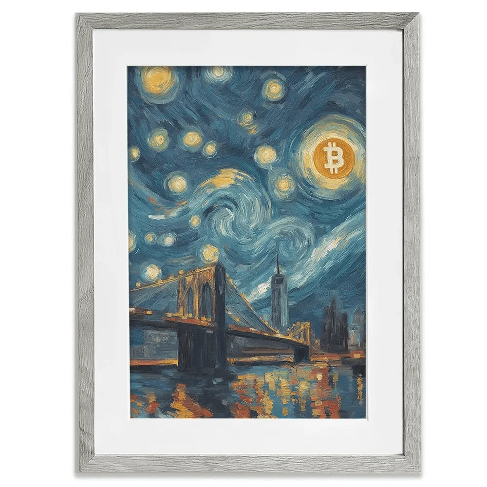Blockchain Moonlight Framed Art Print Blockchain Moonlight Framed Art Print wall art product Svetlana Aleynikova
