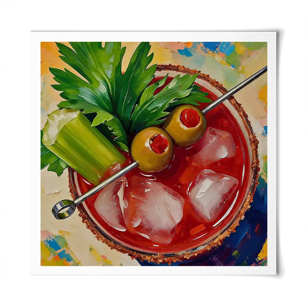 Bloody Mary Cocktail Square Art Print Bloody Mary Cocktail Square Art Print wall art product David Alexander Elder