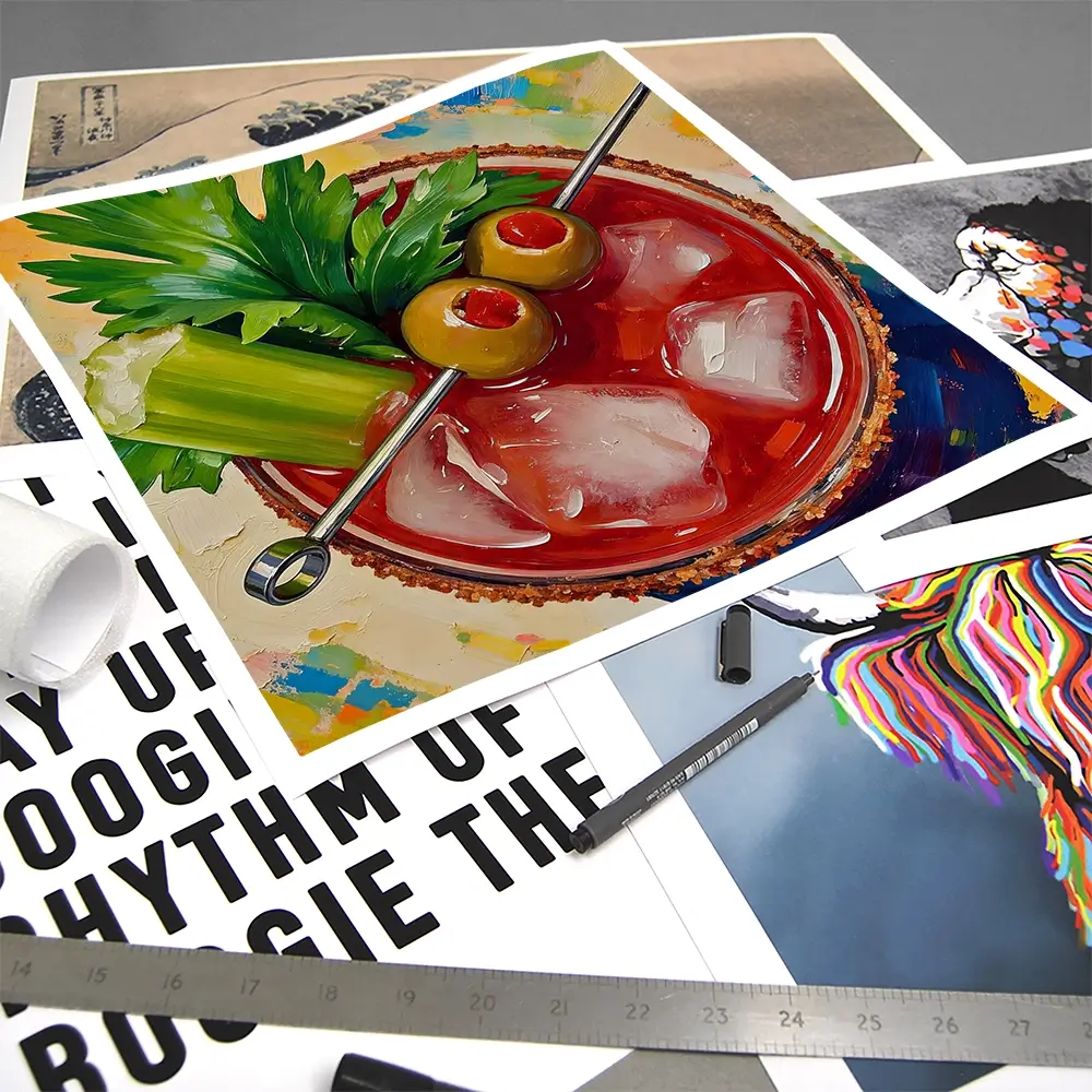 Bloody Mary Cocktail Square Art Print Bloody Mary Cocktail Square Art Print wall art product David Alexander Elder