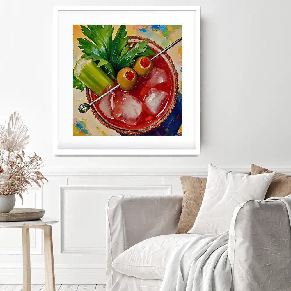 Bloody Mary Cocktail Square Framed Art Print Bloody Mary Cocktail Square Framed Art Print wall art product David Alexander Elder