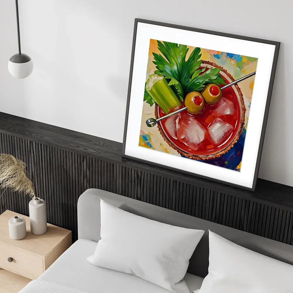 Bloody Mary Cocktail Square Framed Art Print Bloody Mary Cocktail Square Framed Art Print wall art product David Alexander Elder