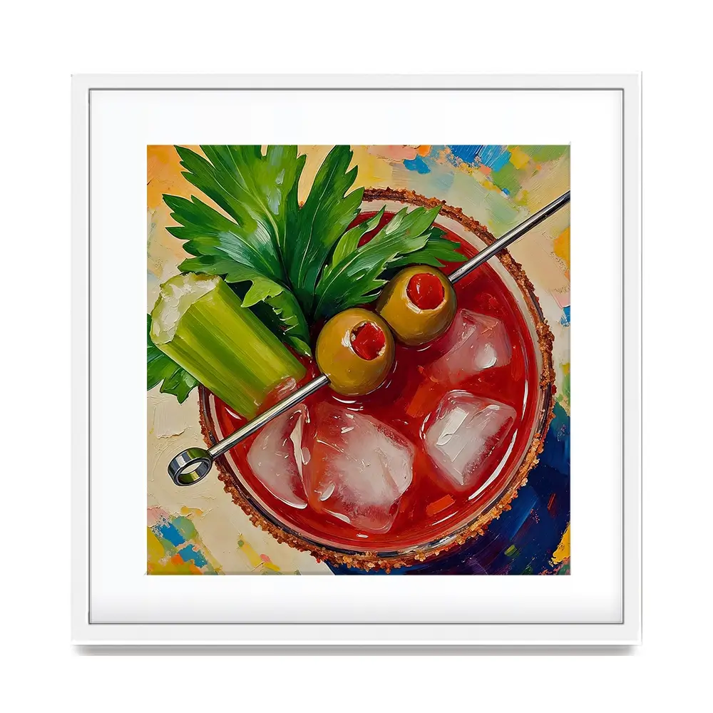 Bloody Mary Cocktail Square Framed Art Print Bloody Mary Cocktail Square Framed Art Print wall art product David Alexander Elder
