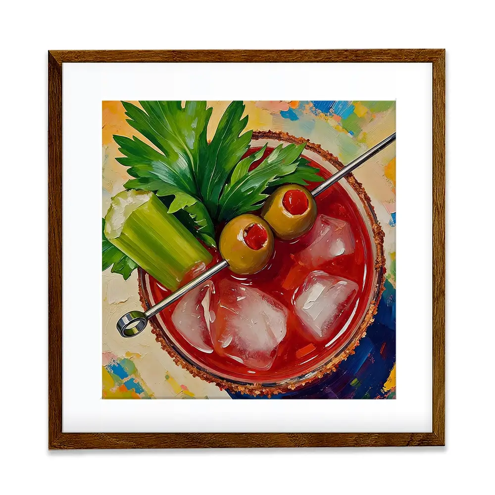 Bloody Mary Cocktail Square Framed Art Print Bloody Mary Cocktail Square Framed Art Print wall art product David Alexander Elder