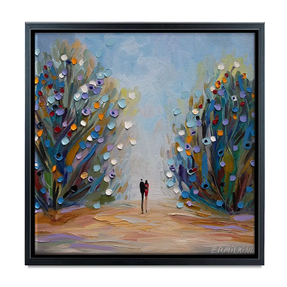 Blooming Garden Square Canvas Print Blooming Garden Square Canvas Print wall art product Ekaterina Ermilkina