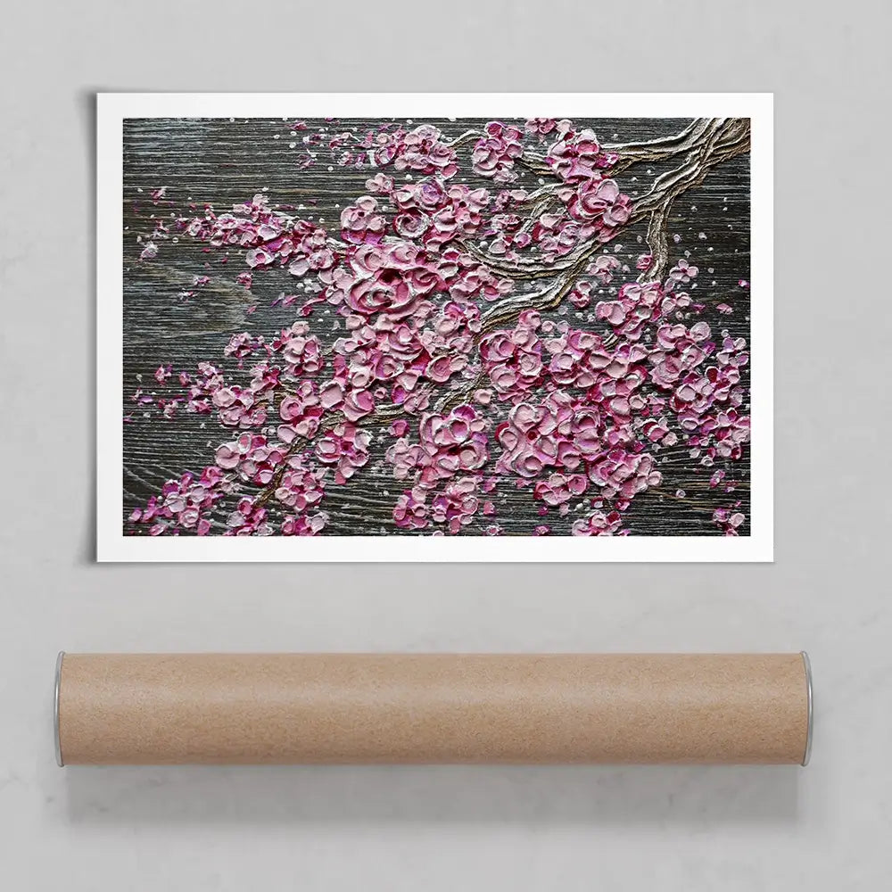 Blooming In The Night Magenta Art Print Blooming In The Night Magenta Art Print wall art product Nada Khatib