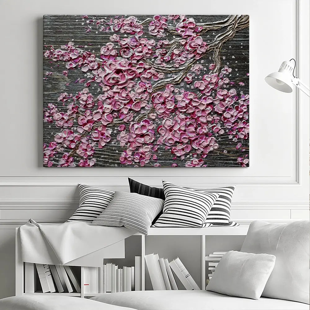 Blooming In The Night Magenta Canvas Print Blooming In The Night Magenta Canvas Print wall art product Nada Khatib