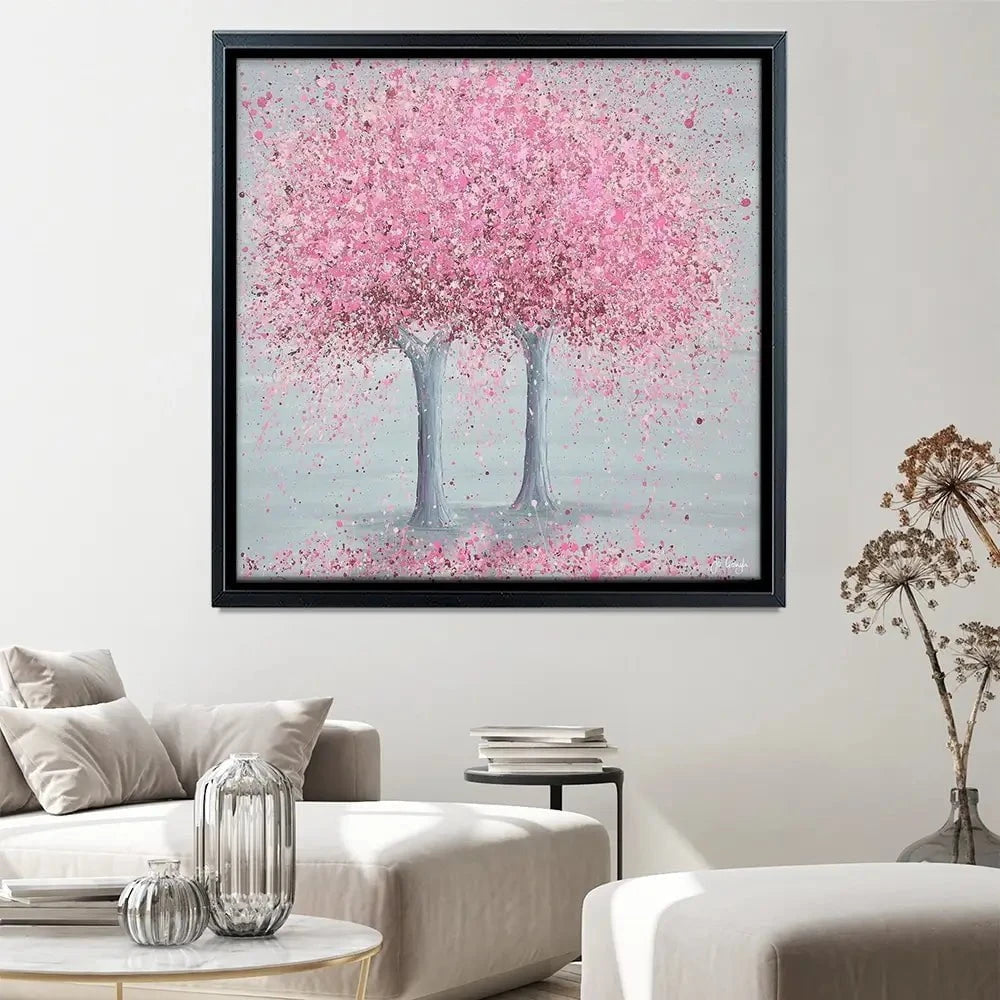 Blooming Love Square Canvas Print Blooming Love Square Canvas Print wall art product Jo Gough