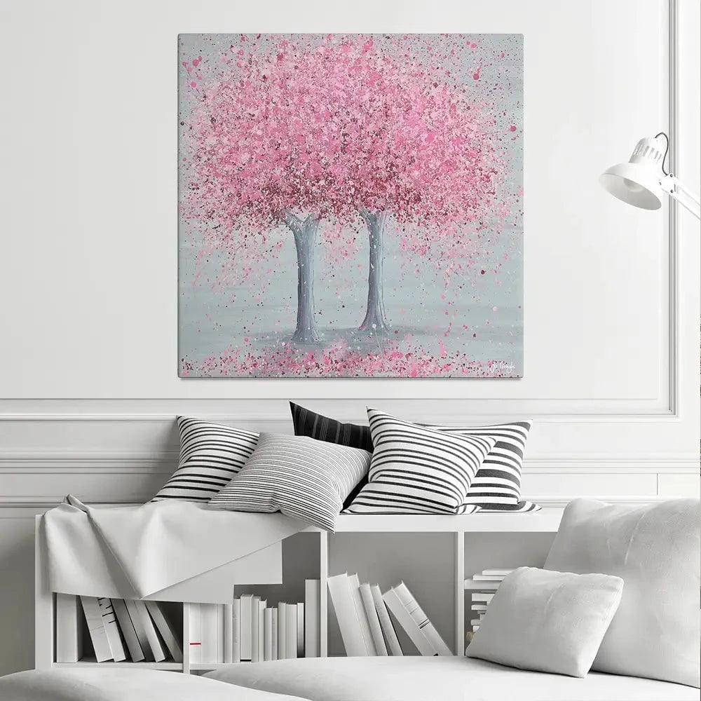 Blooming Love Square Canvas Print Blooming Love Square Canvas Print wall art product Jo Gough