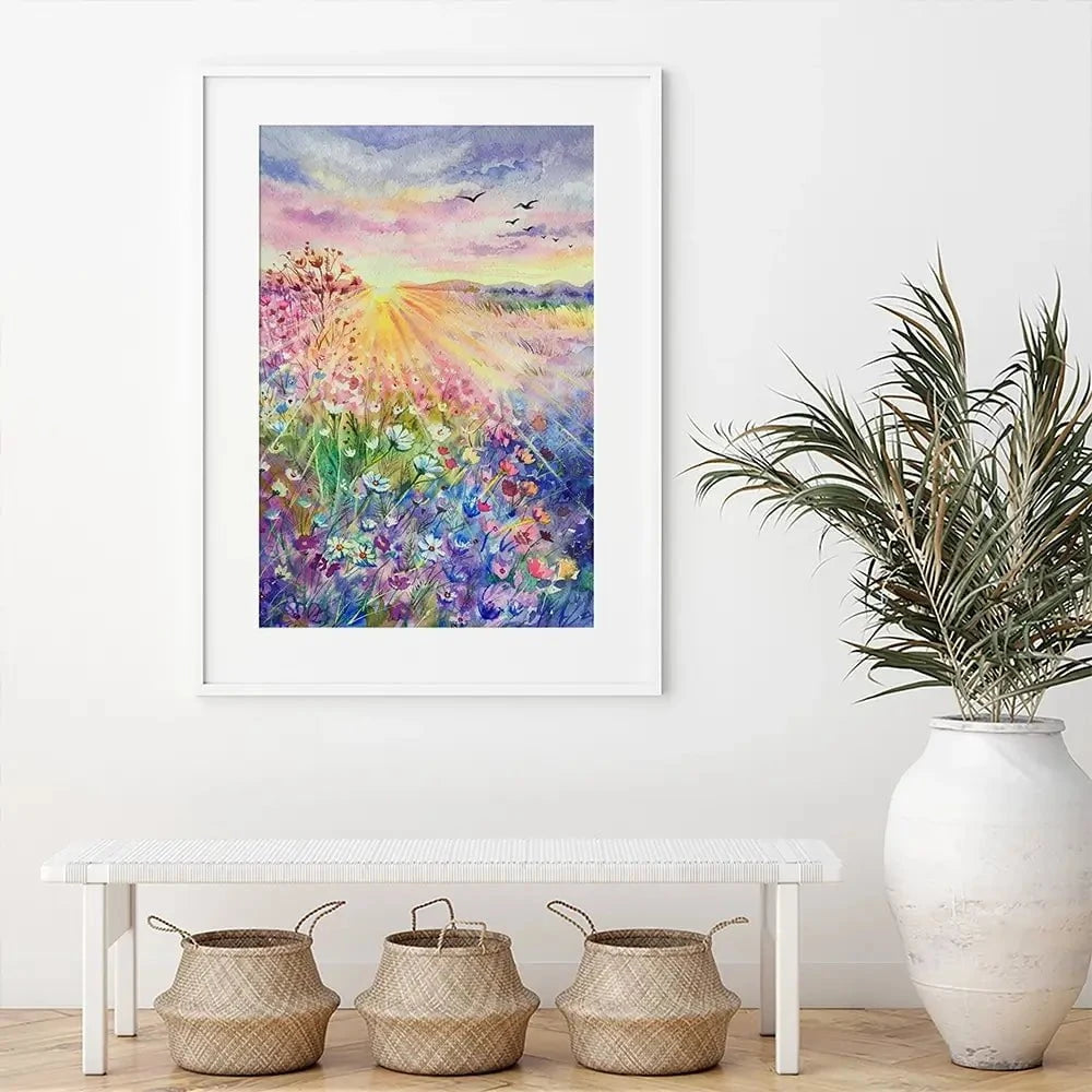 Blossoming Meadow Framed Art Print Blossoming Meadow Framed Art Print wall art product EL_Art / Shutterstock
