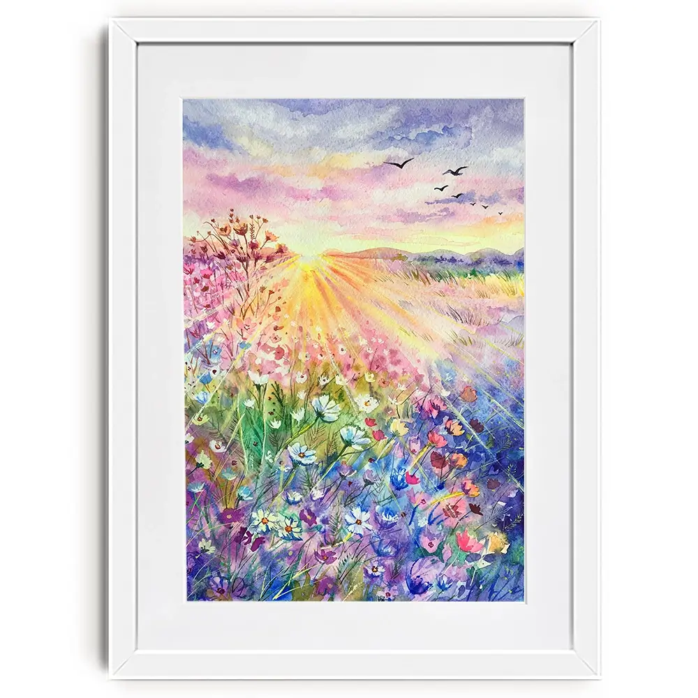 Blossoming Meadow Framed Art Print Blossoming Meadow Framed Art Print wall art product EL_Art / Shutterstock