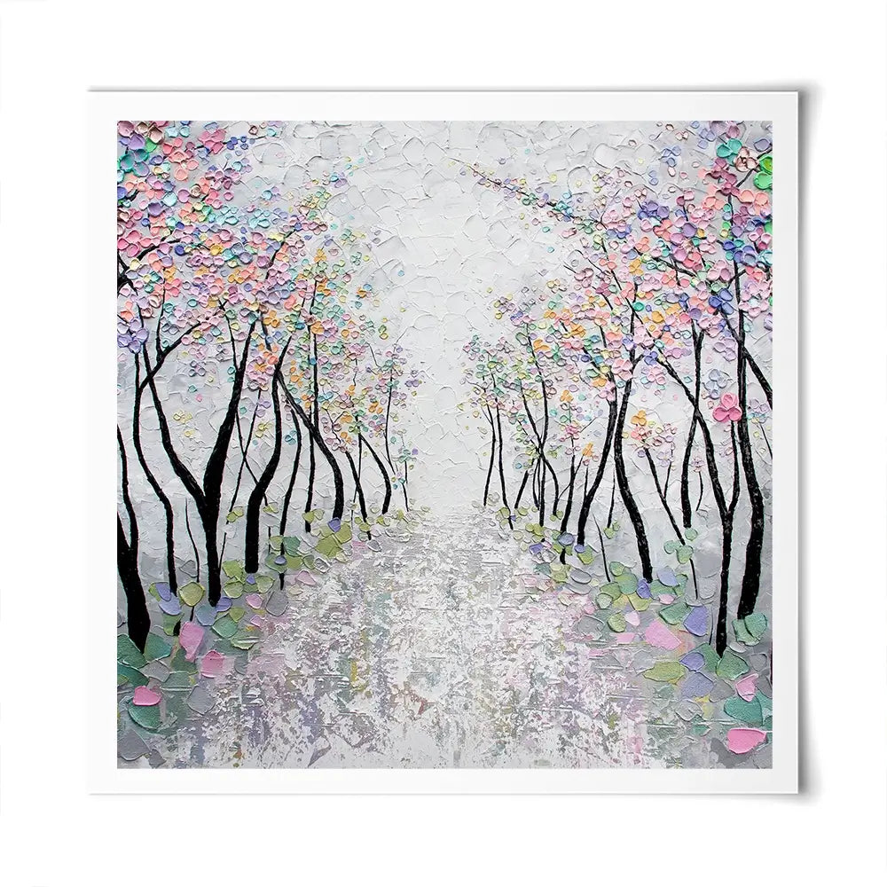 Blossoms In The Breeze Square Art Print Blossoms In The Breeze Square Art Print wall art product Nada Khatib