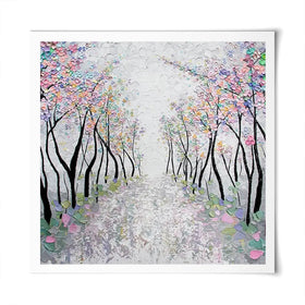 Blossoms In The Breeze Square Art Print Blossoms In The Breeze Square Art Print wall art product Nada Khatib