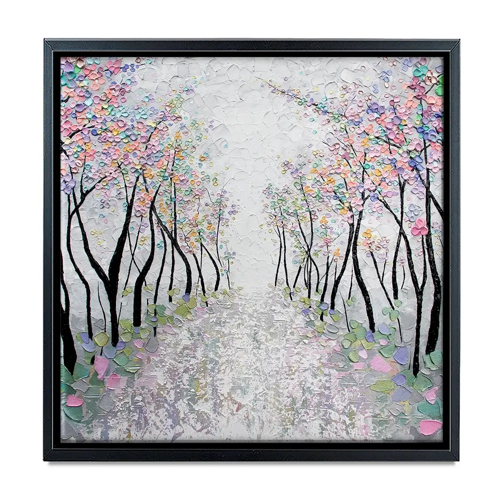 Blossoms In The Breeze Square Canvas Print Blossoms In The Breeze Square Canvas Print wall art product Nada Khatib
