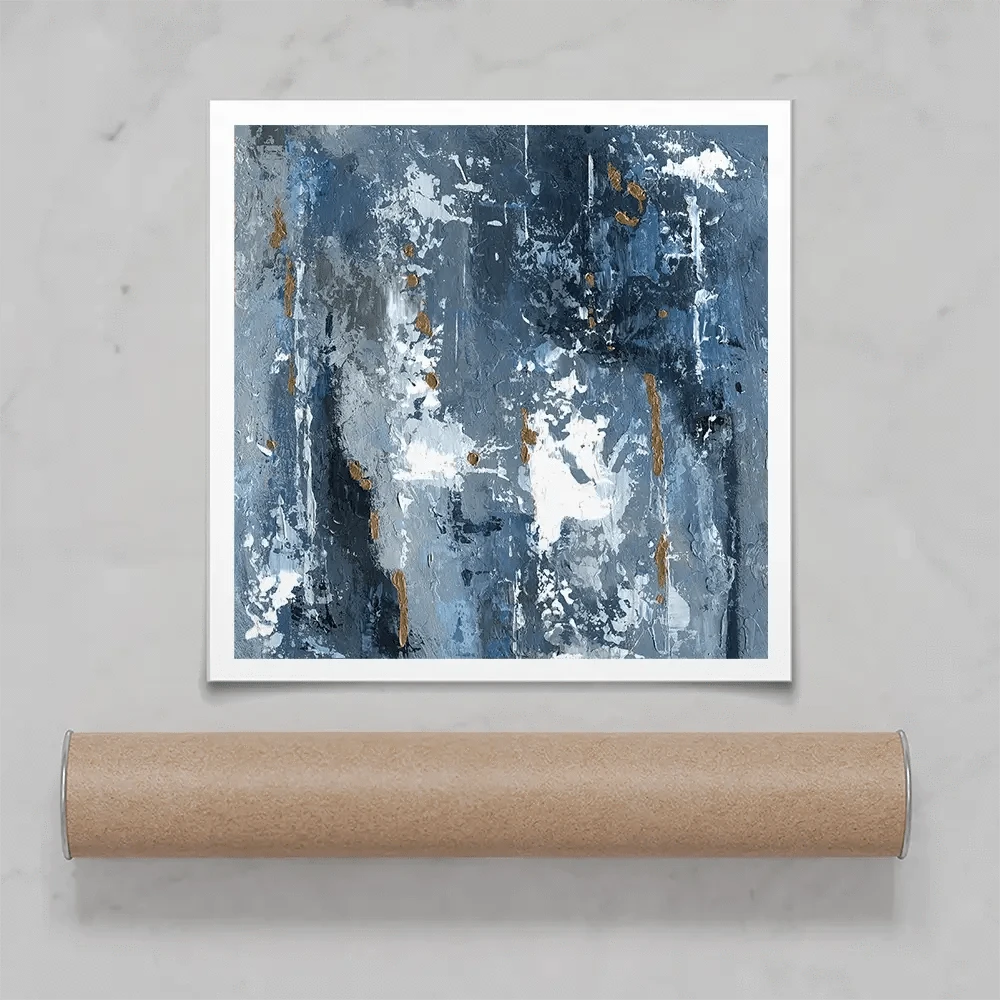 Blue Abstraction Square Art Print Blue Abstraction Square Art Print wall art product Svetlana Aleynikova