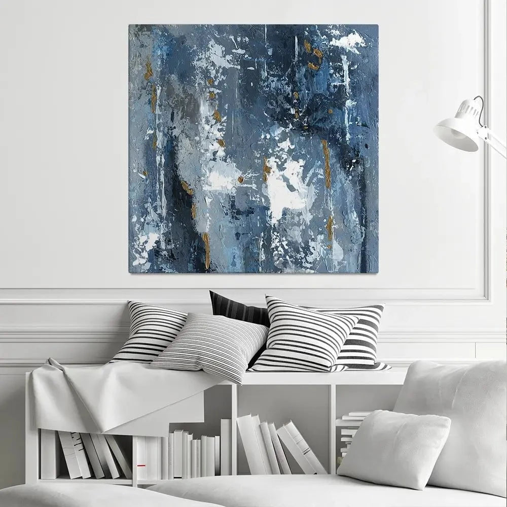 Blue Abstraction Square Canvas Print Blue Abstraction Square Canvas Print wall art product Svetlana Aleynikova