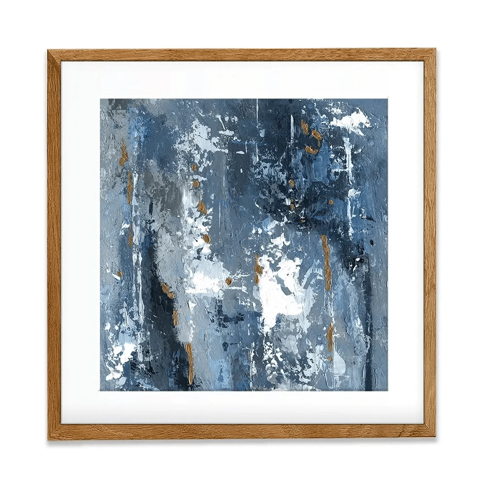 Blue Abstraction Square Framed Art Print Blue Abstraction Square Framed Art Print wall art product Svetlana Aleynikova