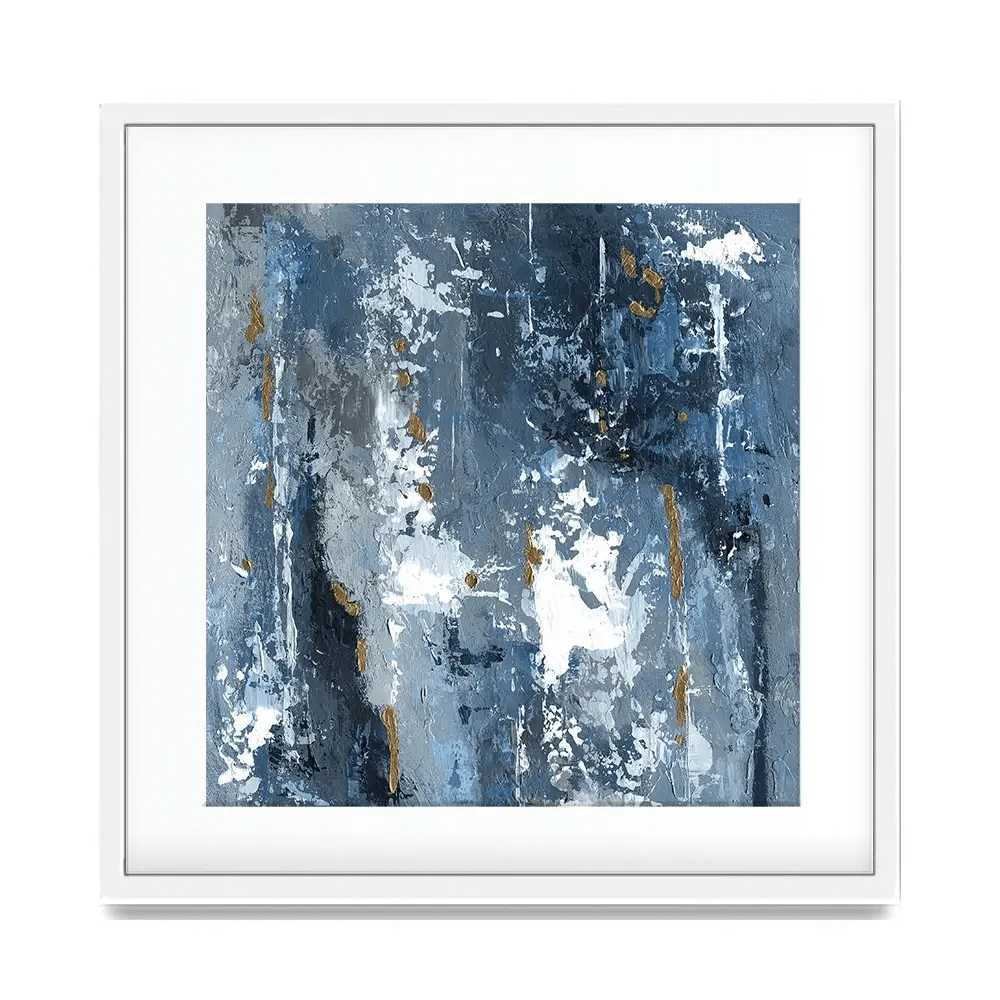 Blue Abstraction Square Framed Art Print Blue Abstraction Square Framed Art Print wall art product Svetlana Aleynikova