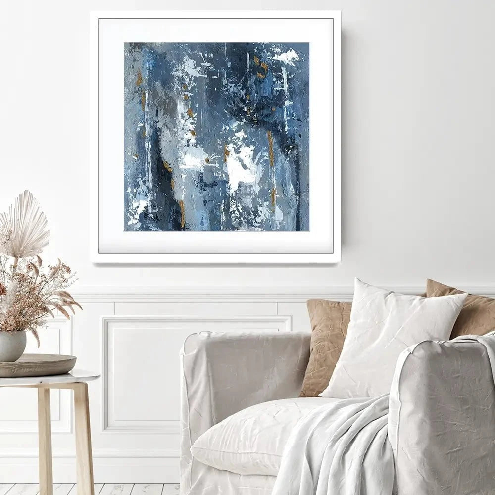 Blue Abstraction Square Framed Art Print Blue Abstraction Square Framed Art Print wall art product Svetlana Aleynikova