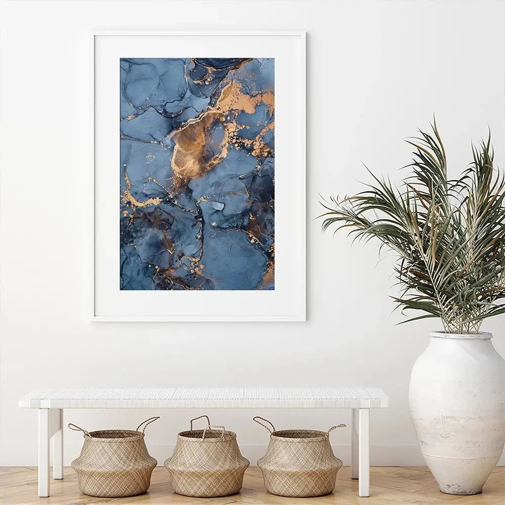 Blue And Bronze Framed Art Print Blue And Bronze Framed Art Print wall art product djero.adlibeshe yahoo.com / Shutterstock