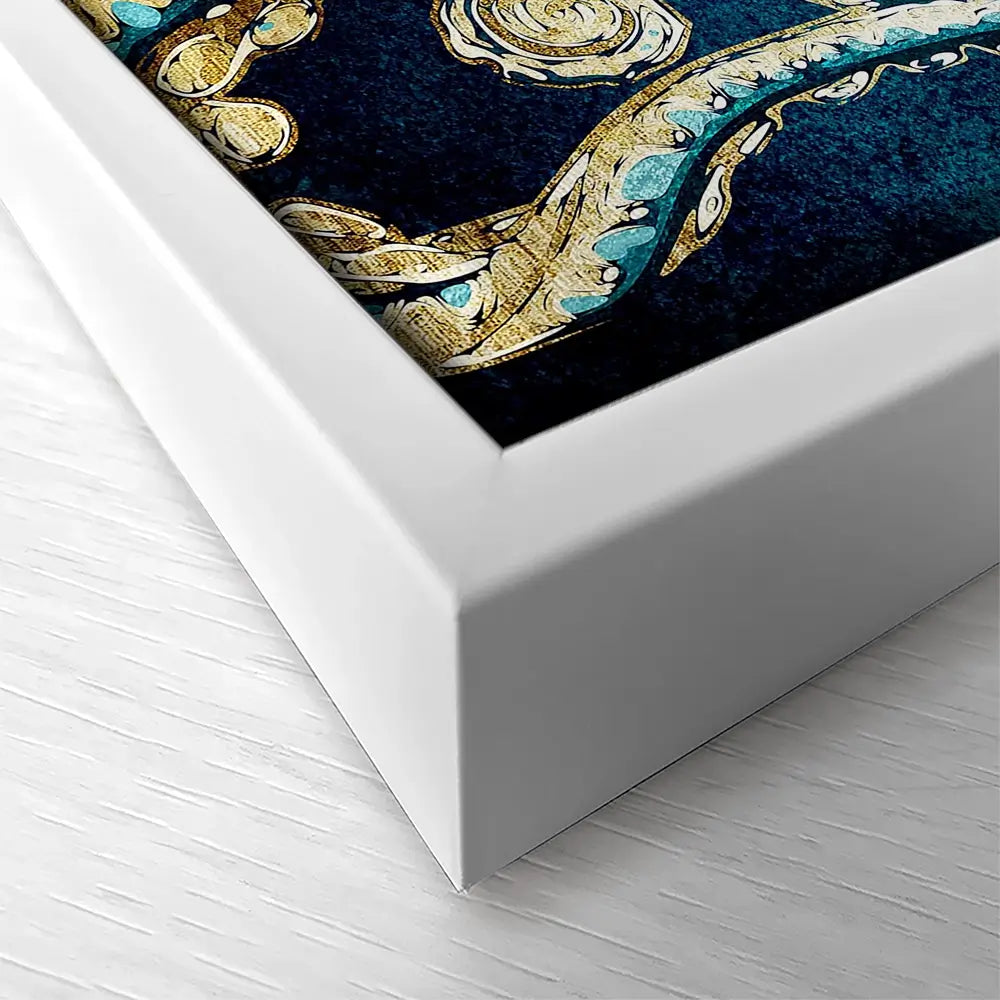 Blue And Gold Octopus Canvas Print Blue And Gold Octopus Canvas Print wall art product officeBBstudio / Shutterstock