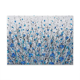 Blue And Grey Meadow Canvas Print Blue And Grey Meadow Canvas Print wall art product Olga Tkachyk