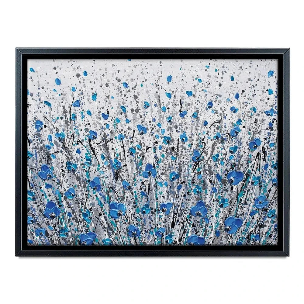 Blue And Grey Meadow Canvas Print Blue And Grey Meadow Canvas Print wall art product Olga Tkachyk